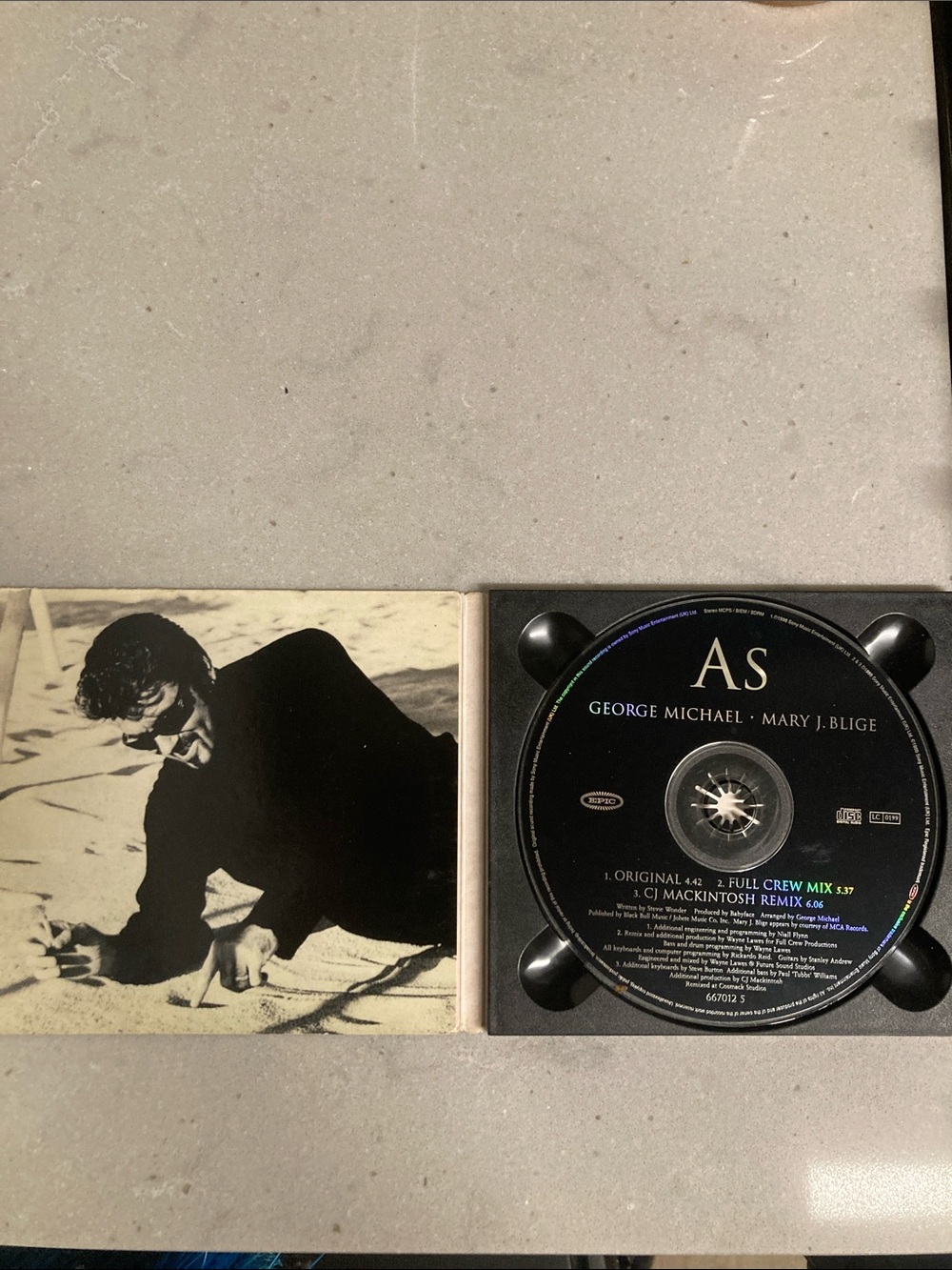 George Michael & Mary J Blige - As (The Mixes) 1999 Epic CD - Picture 4 of 4
